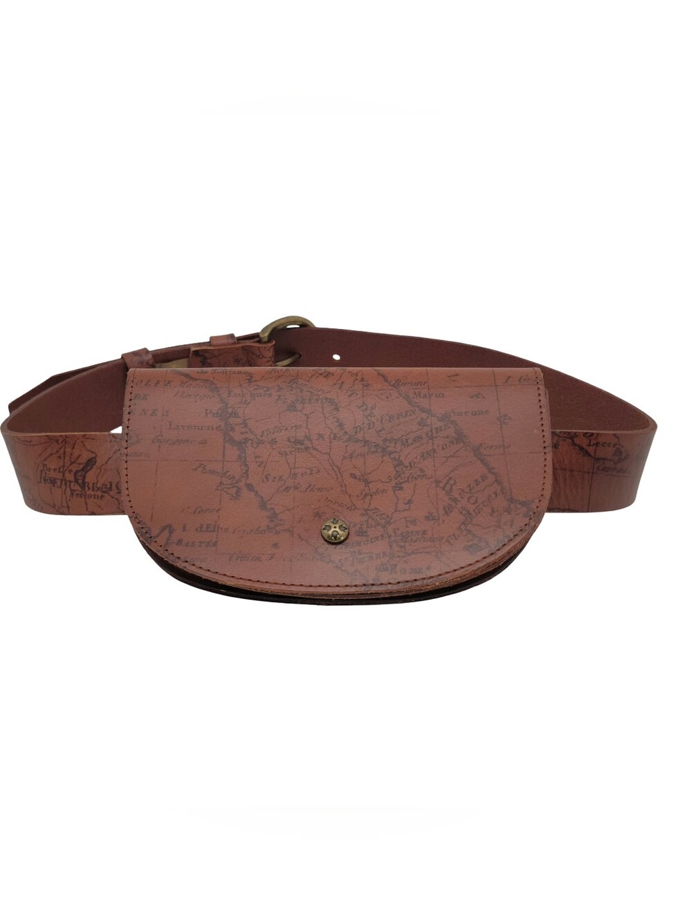Patricia Nash Ponticelli Signature Map Belt & Bag Set Fanny Pack Riot Rust S/M